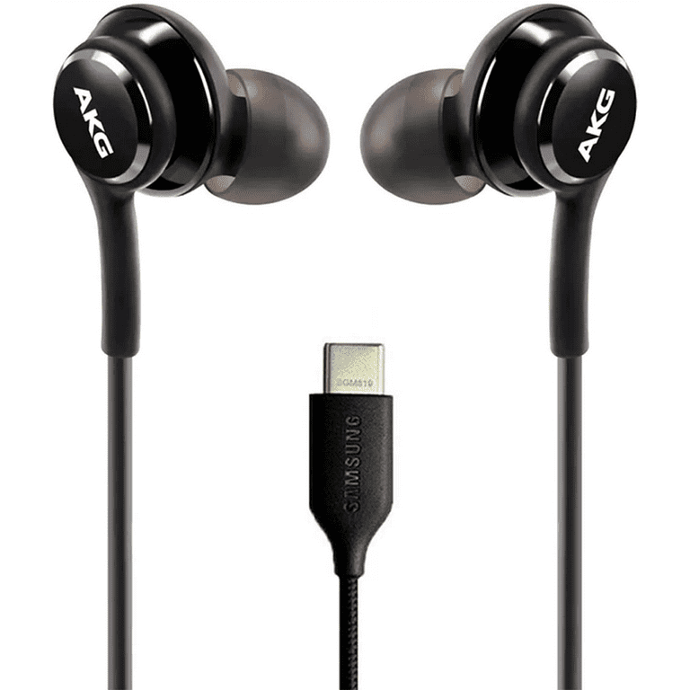 Type C buds with braided cable For Samsung Galaxy S10 5G Designed by AKG headphones with Microphone Black USB C Connector Walmart