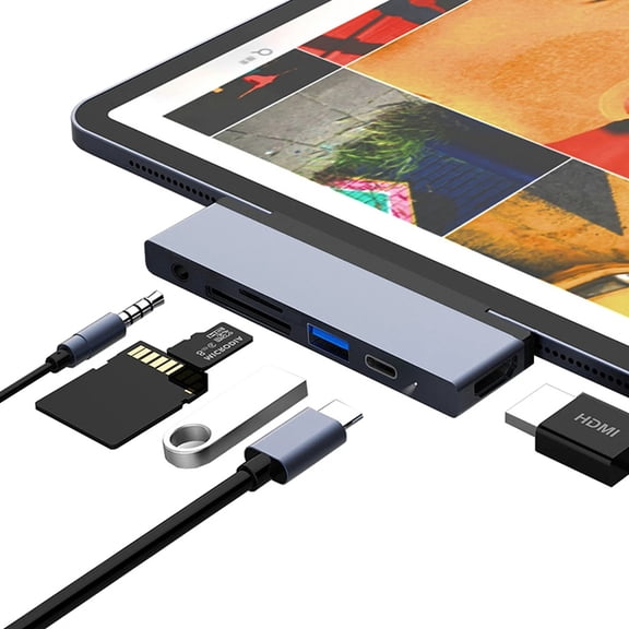 Type-C expansion Adapter For iPad Pro 11 Hub USB-C to HDMI Audio 3.5 USB 3.0 hub docking station For Type-C Cell phone