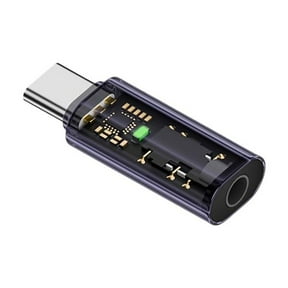 Type-C to 3.5mm Audio Adapter Hi-Fi DAC Decoder for Clear Stereo Sound Supports Line Control, Plug & Play