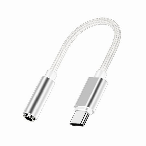 Type C to 3.5mm Audio Cable, DAC Decoder Braided Cord for Music, Calls, and Control Wide Compatibility