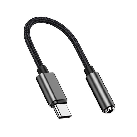 Type C to 3.5mm Auditory Cable, Digital Decoding Braided Cord for Music, Calls, and Control Wide Compatibility