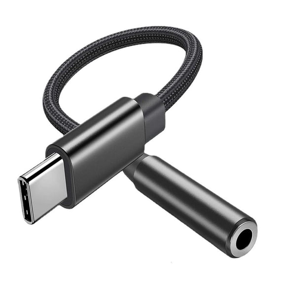 Type C to 3.5mm Headphone Jacks Adapter Portable Earphone Audios Adapter Cable for Mobile Phone USB C Braided Cable