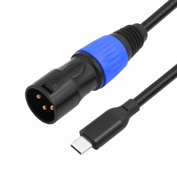 Type C to 3Pin XLRs Cable, USB Type C Male to XLRs Male Sound Cable for Recording