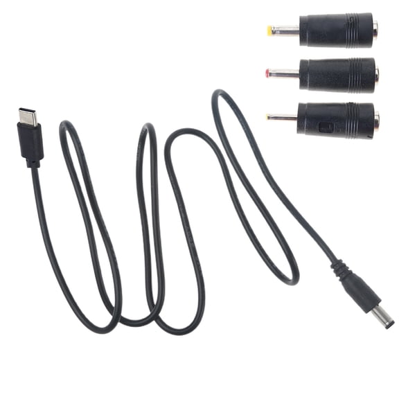 Type C to 5.5x2.1mm Power Cable, 3.3ft Center Pin Positive Cord for Led and Products