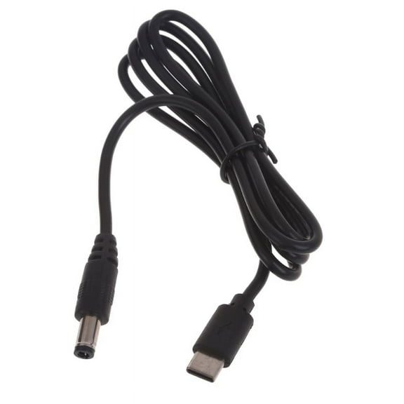 Type-C to 5.5x2.5mm Power Cord Male to Male DC5521 Connector Cable Wire for Routers, Speaker, LED Lights and Cameras
