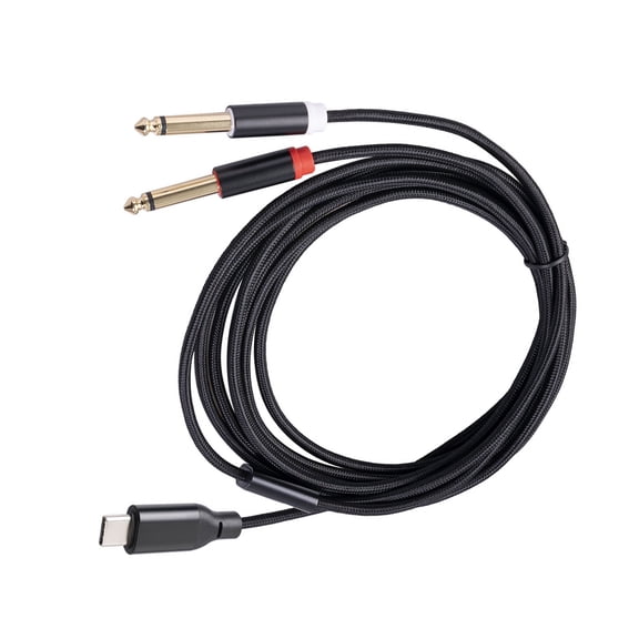 Type C to 6.35mm Y Cable Flexible USB C to 6.35mm 1/4inch TRS Cable Wide Compatibility, Excellent Sound Quality