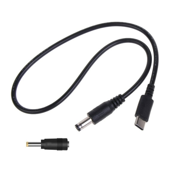 Type C to DC5.5mmx2.1mm Power Cord Wire Supports 5V/9V/12V/15V/20V 3A Output