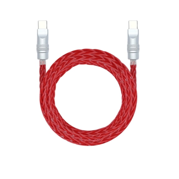 Type C to Type C Braided Cable Eight Cored Monocrystalline Coppered LIne for Fast Charging and Data Transfer Stable