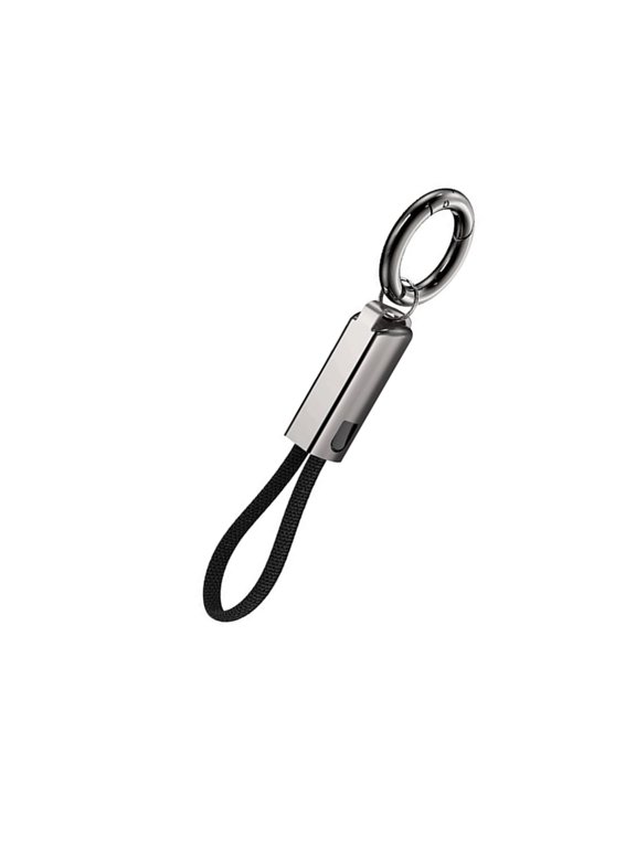 Type C to Type C Fast Charging Cable 16CM Short Length PD65W 3A Alloy Keychain Option for Phone Lanyard Data Cable