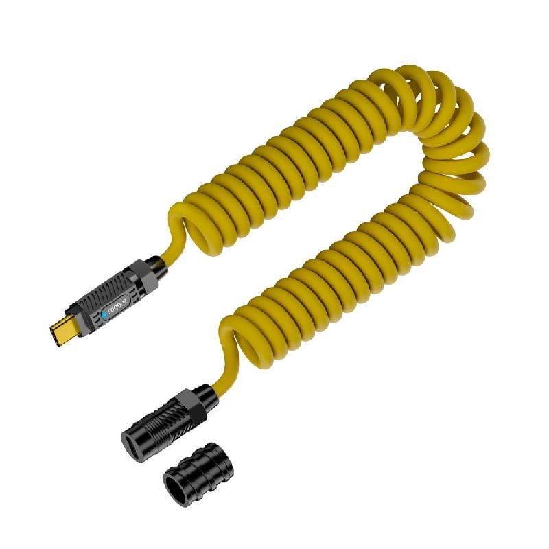 Type C to Type C Spring Coiled Cable Support 20Gbps Data Transfer 8K ...