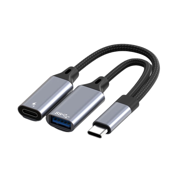 Type C to USB 3.0 OTG Cable with 30W Power Delivery Aluminum Type C to USB Adapter Cable Portable USB 3.0 Adapter