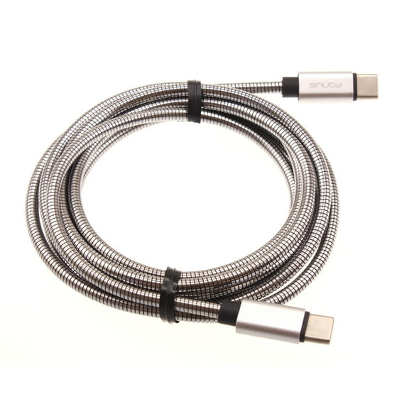 Type-C to USB-C 6ft Metal PD Cable for LG Premier Pro Plus (L455DL) - Charger Cord Power Wire Sync Long