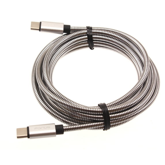 Type-C to USB-C 6ft Metal PD Cable for Motorola One 5G Ace - Charger Cord Power Wire Sync Long Fast Compatible With Motorola One 5G Ace