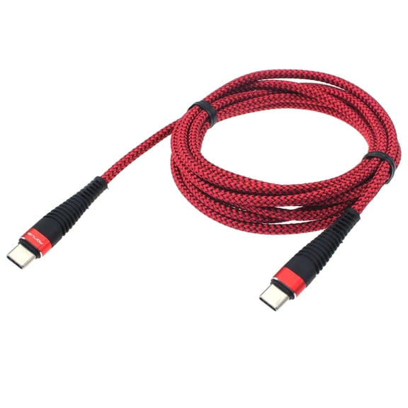 Type-C to USB-C 6ft PD Cable for Cricket Debut S3, Icon 6 - Charger Cord Power Wire Sync Braided for Cricket Debut S3, Icon 6