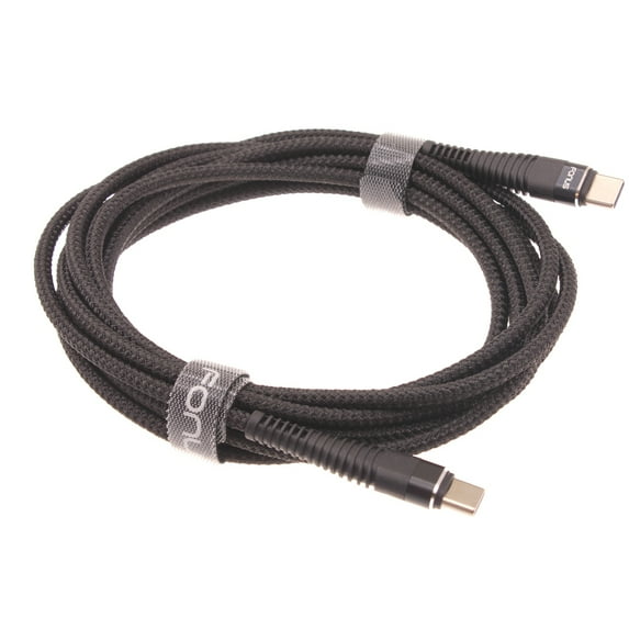 Type-C to USB-C 6ft PD Cable for Jitterbug Smart3 Phone - Charger Cord Power Wire Sync Braided O7A Compatible With Lively Jitterbug Smart 3 Model