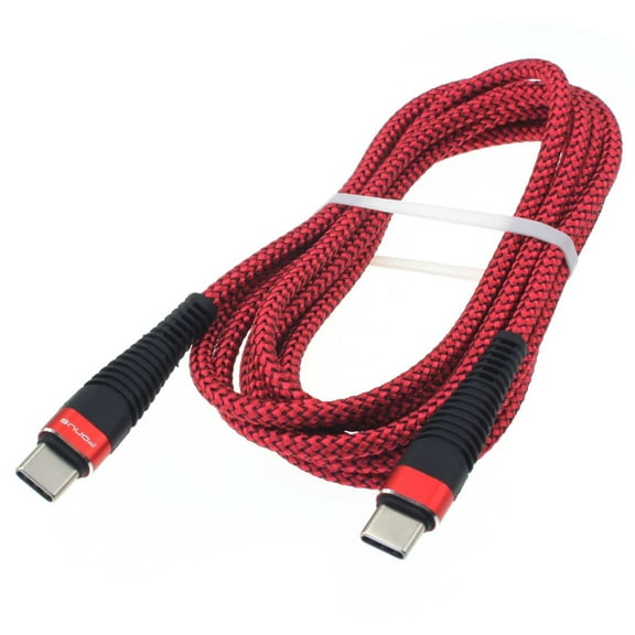 Type-C to USB-C 6ft PD Cable for TCL 50 XL 5G/XE 5G/LE - Charger Cord Power Wire Sync Braided