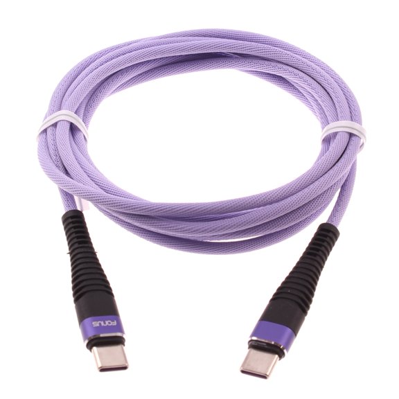 Type-C to USB-C Purple 10ft PD Cable for Motorola Razr Plus (2024) - Fast Charger Cord Extra Long Power Wire Sync