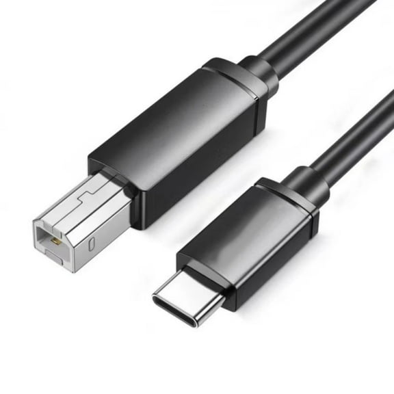 Type C to USB2.0 Square Port Printing Cord 0.5mm Wire Diameter Easy Connection for Fax Machine Quick File Printing Line