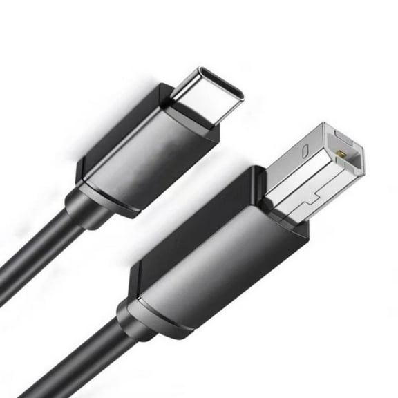 Type C to USB2.0 Square Port Printing Cord 0.5mm Wire Diameter Quick File Printing Line Easy Connection for Fax Machine