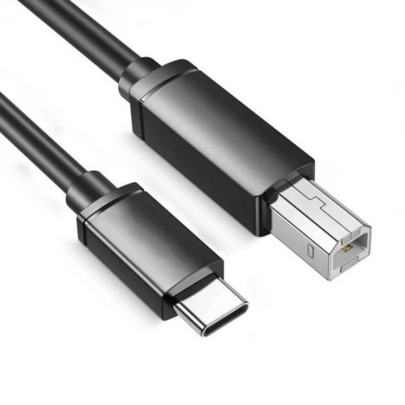 Type C to USB2.0 Square Port Printing Cord 0.5mm Wire Diameter Quick File Printing Line Easy Connection for Fax Machine