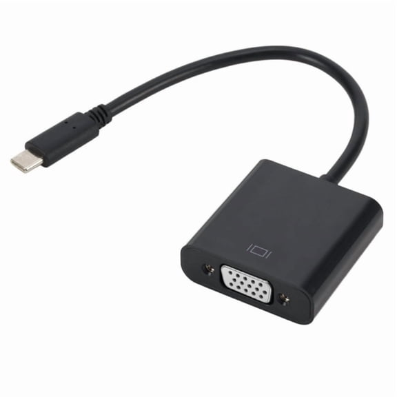Type C to VGA Adapter Cable 15 Pin D Sub Female to Female Connector Cord Wire for Laptop PC Monitor Projector