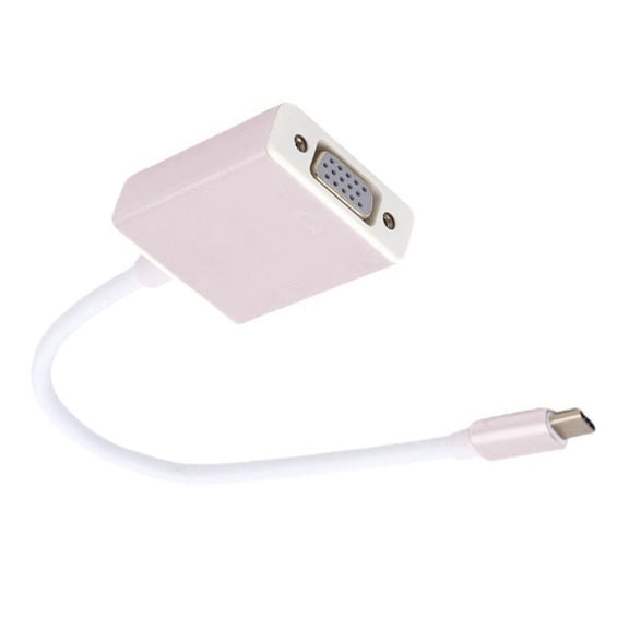 Type C to VGA Adapter Cable 15 Pin D Sub Female to Female Connector Cord Wire for Laptop PC Monitors Projector