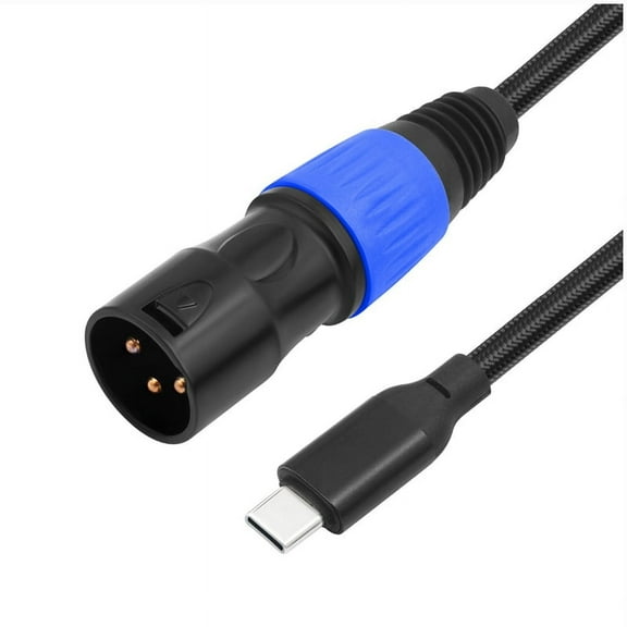Type C to XLR Male Aux Audio Cable Type C to XLR Male Output Stereo Cord USB Type-C Male to XLR Male Cable Plug and Play
