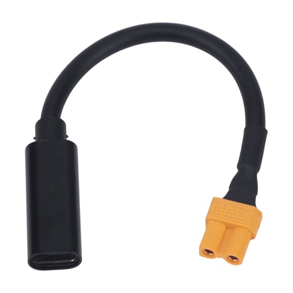 Type-C to XT30 Charging Adapter Cable, 100W PD Supply Cord, Female Input, Socket Output, Compact 13.5cm Connector for Hobby Use