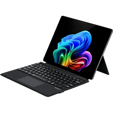 Type Cover for Microsoft Surface Pro 11 / Pro 10 / Pro 9 / Pro 8 / Pro X, 13 inch, Bluetooth Keyboard with Multi-Touch Trackpad Mouse, 7-Color Backlit, Ultra Slim & Pen Holder (Black)