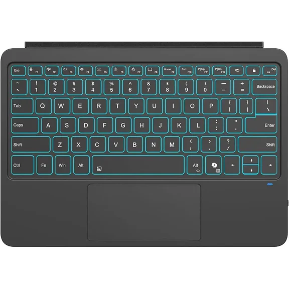 Type Cover for Microsoft Surface Pro 12 inch 2025 Keybaord, Ultra Slim Wireless Bluetooth Surface Pro Keyboard with 7-Color LED Backlit & Multi-Touch Trackpad Rechargeable Battery