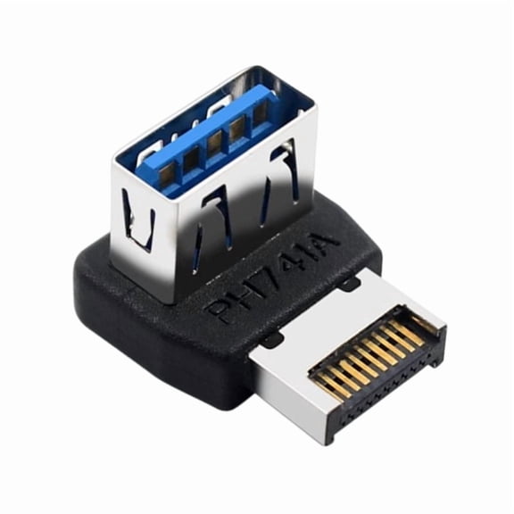 Type E Converter TYPE-E To USB Converter USB3.1 TYPE E 90 Degree Converter Front Panel Header 10Gbps for PC Case