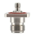 thumbnail image 1 of Type Female 4 Hole Flanges Panel to Female Straight Adapter Coaxials Solder Connector Chassis Mount Adapter, 1 of 8