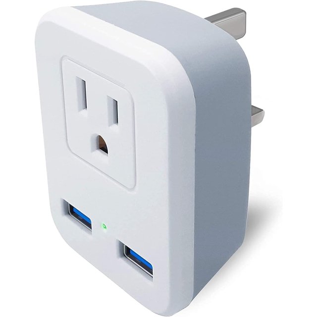 Type G UK Power Plug Adapter, Travel Adapter for US to British England, London, Ireland