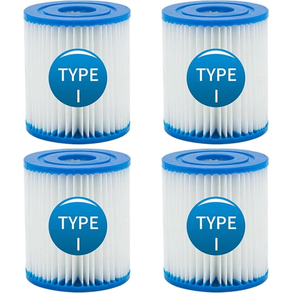 Type I Pool Filter Cartridge, High-Efficiency Filter Elements, 330 Gallon Pump Filter Cartridge for Pool Cleaning (4 Pcs)