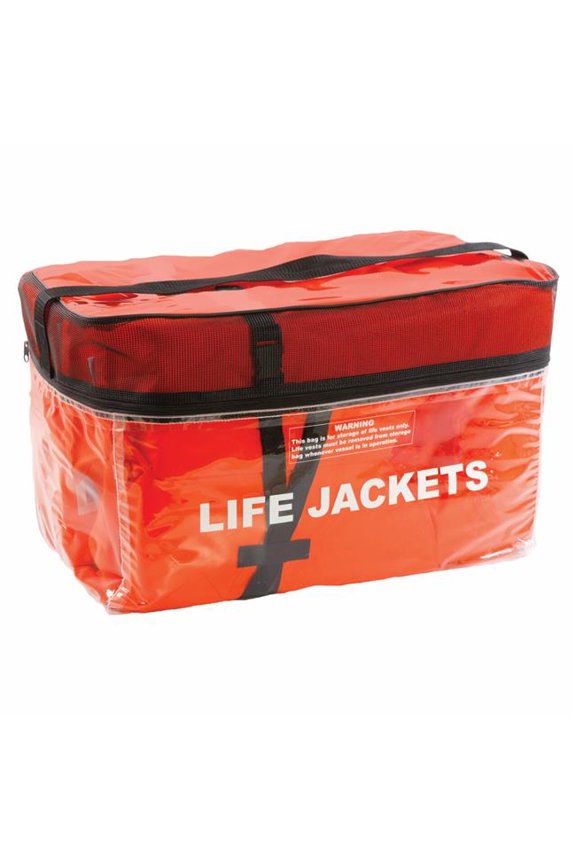 Type II Keyhole Life Vest with Clear Bag, Orange - Adult Unisex, Pack of 4