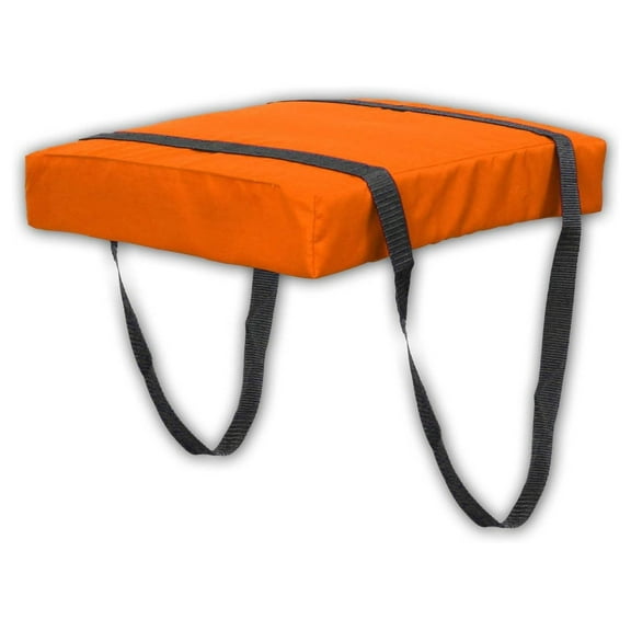 Type IV Boat Cushion USCG Approved Throwable Flotation Device; Guard Approved Throw Preserver with Foam Cushion; throwable Boat Cushion Safety Device Neon Orange