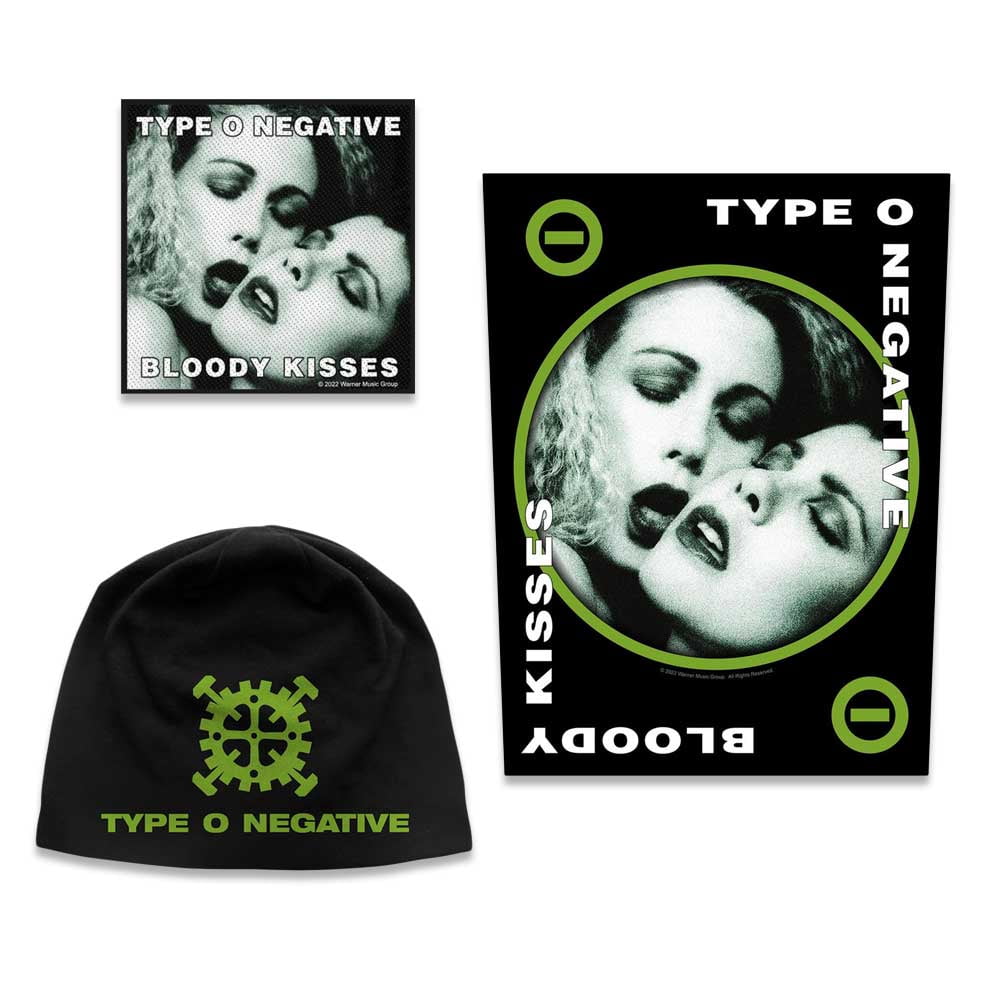 Type O Negative Officially Licensed Gift Set - 1 Jersey Beanie, 1 Standard Woven Patch, 1 Set of Five Guitar Picks