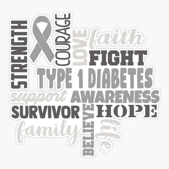Type One Awareness Support Sticker