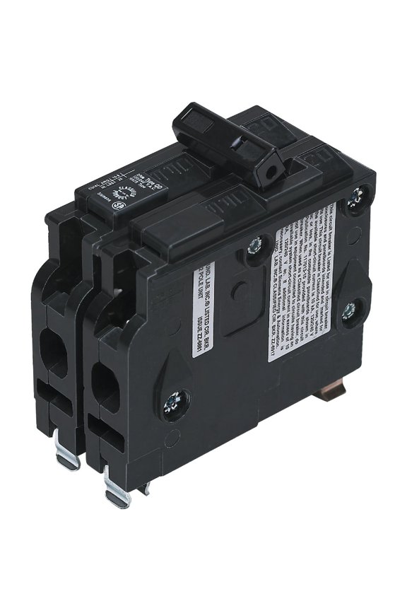 Electric QD Dual Pole Circuit Breaker - 60 Amp - Multicolor Indoor & Outdoor Use, NEC-Compliant