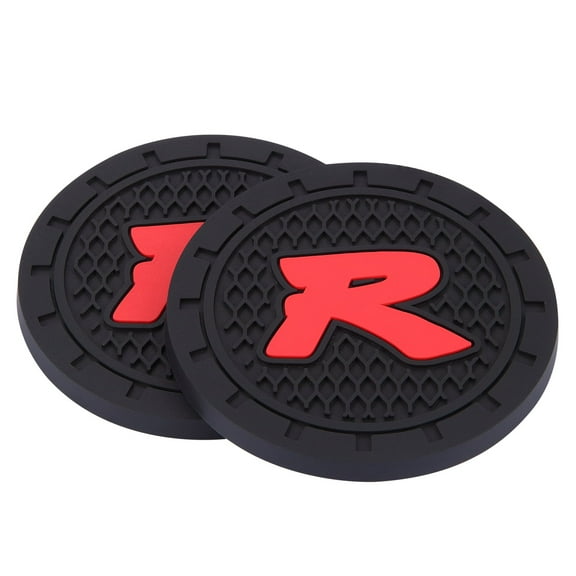 for Type-R Cup Holders Insert Coaster Automotive Accessories Silicone Anti Slip Cup Mat for Honda Type-R R Civic Accord Fit Insight Clarity CR-V HR-V Pilot Passport Odyssey(2.75" Diameter-2PCS)