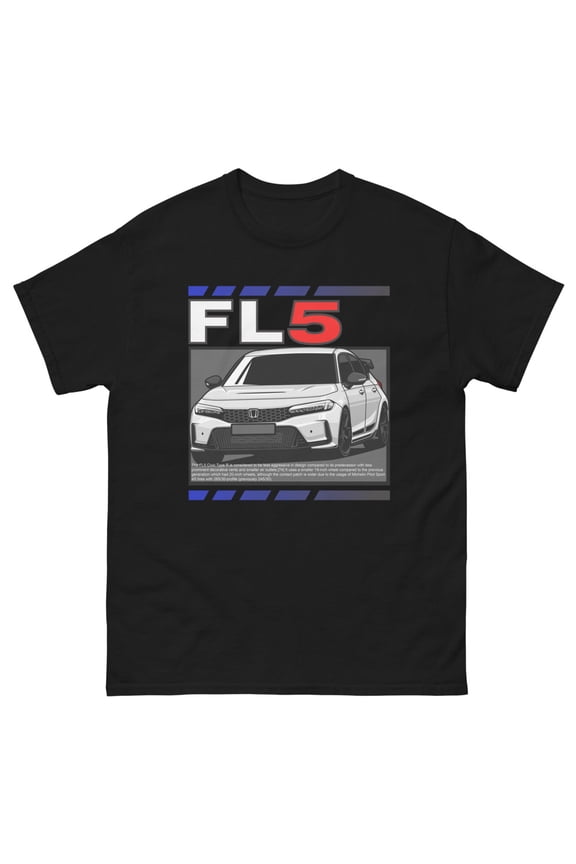 Type R FL5 hatchback import t-shirt (Black, S)