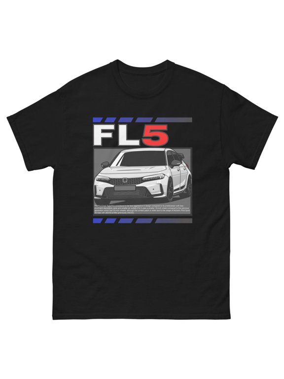 Type R FL5 hatchback import t-shirt (Black, S)