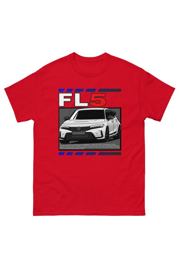 Type R FL5 hatchback import t-shirt (Red, S)