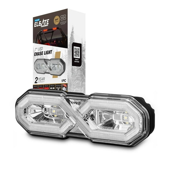 Type S Elevate LED Chase Light - DOT Compliant, Waterproof, 5 Modes, 7-Inch, for Trucks, Jeeps, UTVs, SUVs
