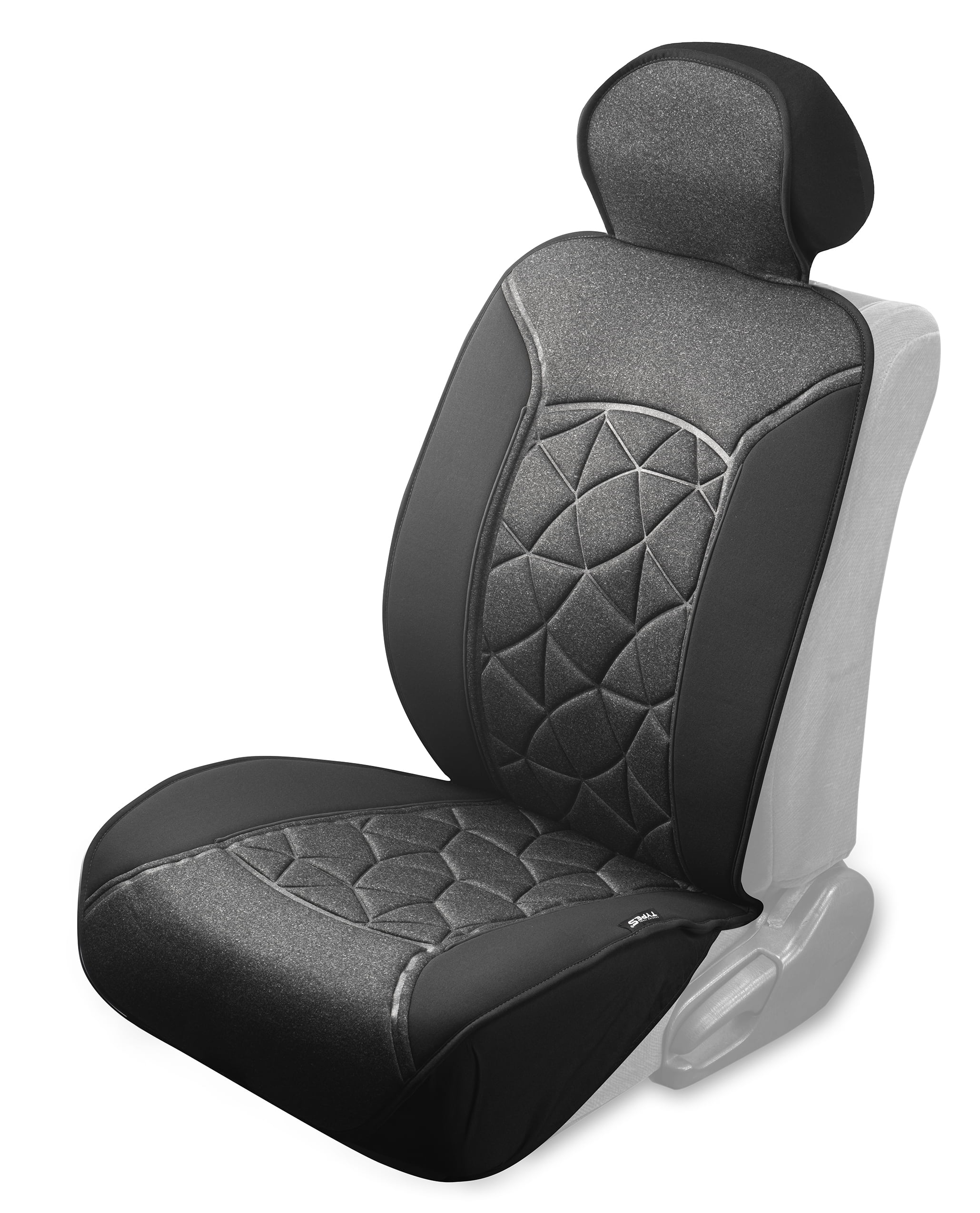Bandwagon Adult/Driver Car Booster Seat for Visibility - Soft Comfortable  Black Poly Cover