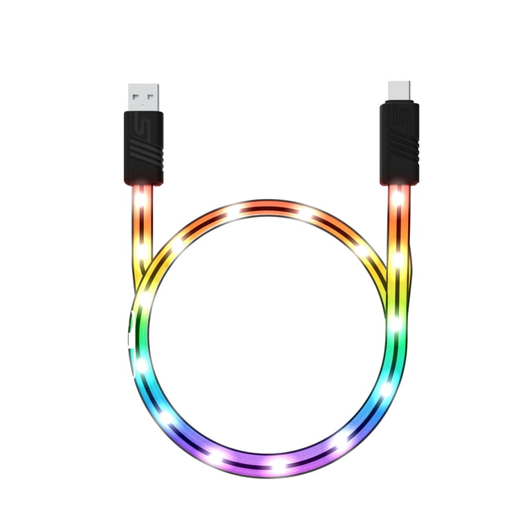 Câble USB Type-C Avec LED - Charge Rapide Et Transfert De Données - Longueur Standard