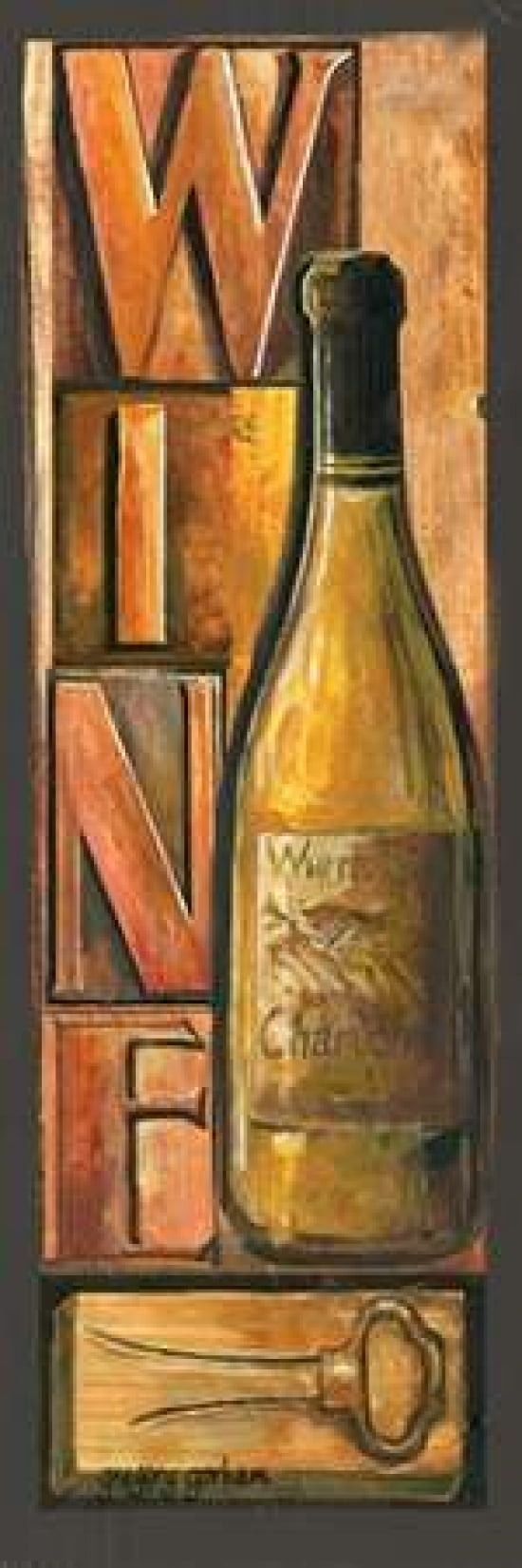 Type Set Wine Panel II Canvas Art - Gregory Gorham (8 x 24)