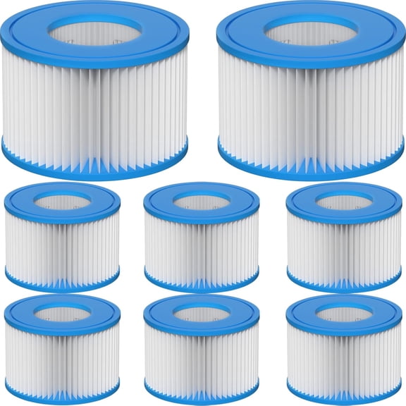 Type VI Hot Tub Filter  Compatible with Lay-Z-, Coleman SaluSpa 90352E, 58323E, 58323 Swimming Pool Pump, 8