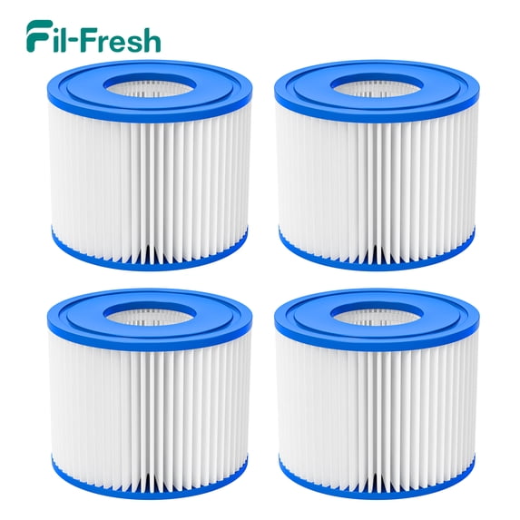 Fil-fresh Type VI Hot Tub Spa Replacement Filters Cartridge for Coleman Saluspa, Lay-Z-Spa, Bestway Inflatable Hot Tub (4 Pack)
