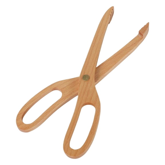 Type Wooden Kitch, Nonstick Non Slip Heavy Duty Kitchen Tools Salad Server Cake Clip Kitchen Toast Barbecue Tongs for Cooking BBQ